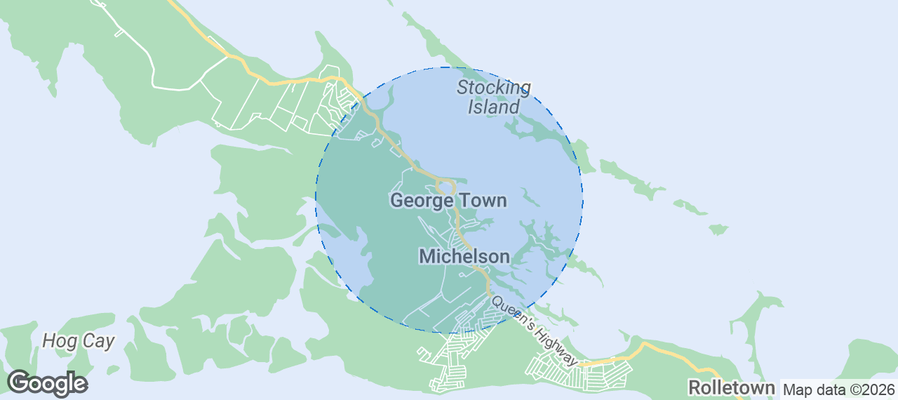 George Town Airbnb map